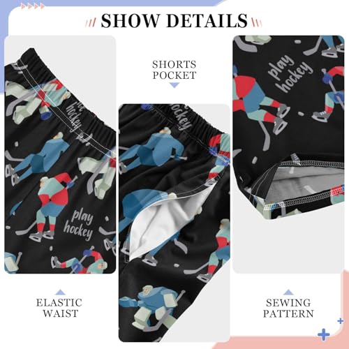 Ice Hockey Players Boys Track Pants Toddler Casual Pants Sweatpants Kids Athletic Pants for 6-8 Years4