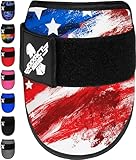 Exxact Sports Plain Baseball Elbow Guard Youth & Adult, Batters Softball Elbow Guard Baseball with Adjustable Straps - (USA Flag, Youth)