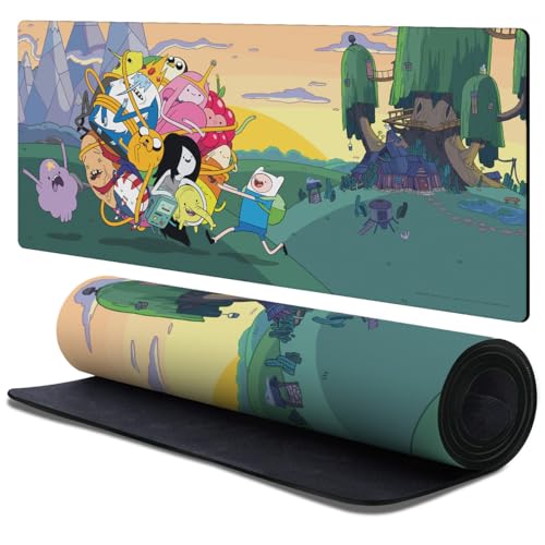 Tapis de souris XL Adventure Time pour bureau gaming 90x40cm