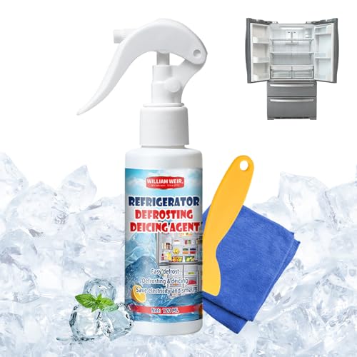 Spray de descongelación para congelador, limpiador de frigorífico, con toallas y cangrejo, descongelación rápida, eliminación de olores, ahorro de energía, adecuado para frigoríficos, frigoríficos