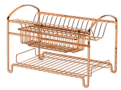 Escorredor de Loucas Duplo Future Rose Gold