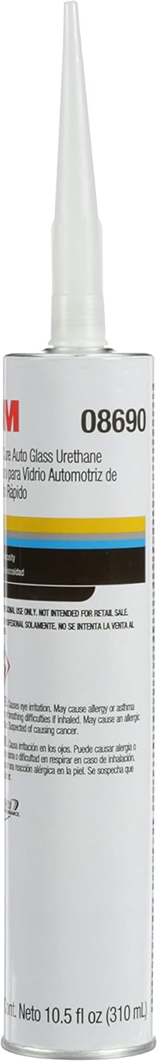 3M Fast Cure Auto Glass Urethane, 08690, 10.5 fl oz Cartridge , White