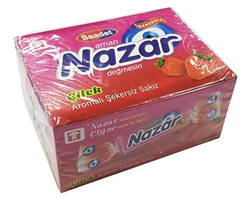 Nazar Chewing Gum Sugar Free Strawberry Flavoured (Pack of 100)