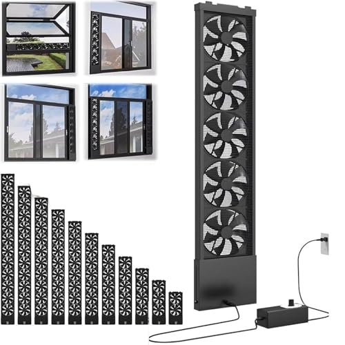 Quiet-Vertical-Window-Fan-for-Sliding-Windows-Reversible-Airflow-Exhaust-Fan-with-Stepless-Speed-Tool-Free-Retractable-Window-Vent-Fan-with-Mesh-Screen-for-Home-Kitchen Quiet Vertical Window Fan for Sliding Windows, Reversible Airflow Exhaust Fan with Stepless Speed, Tool-Free Retractable Window Vent Fan with Mesh Screen for Home Kitchen - Image 1