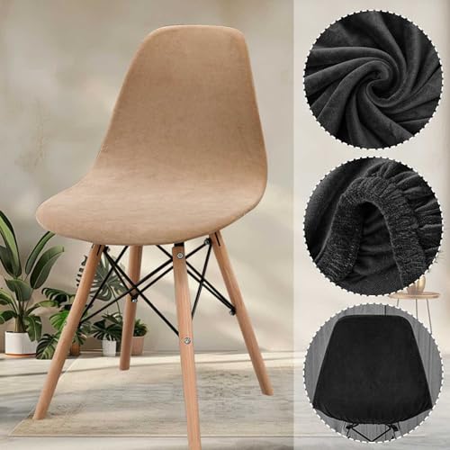 HLTQL Fundas para Sillas De Comedor Pack 4/2/6 Funda De Silla Nordica Terciopelo Fundas Sillas Ajustables Cocina ExtraíBles Y Lavables Cubiertas para Sillas (#15,4pcs) - imagen 2