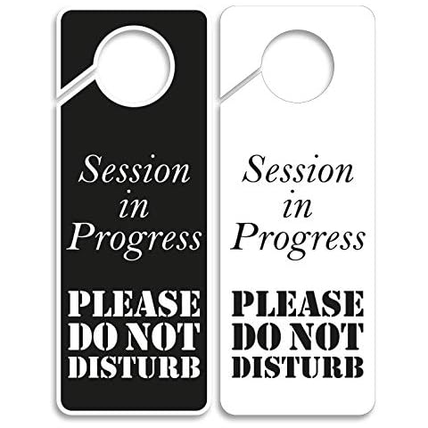 Business Design Session in Progress Please Do Not Disturb Sign, 2 Pack, Double Sided, Ideal for Offices, Online Sessions and Meetings, Online Classes, Home Offices, Recording, Clinic, Therapy Cover