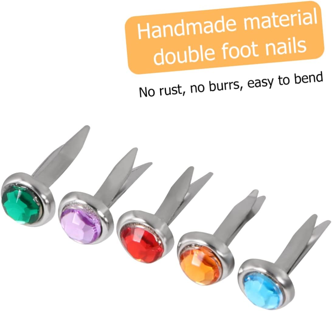 PERSELOSO 50Pcs Adorable Brads Decorative Fasteners for Scrapbooking Handmade Nail Art Supplies for Craft Projects and DIY Decorations