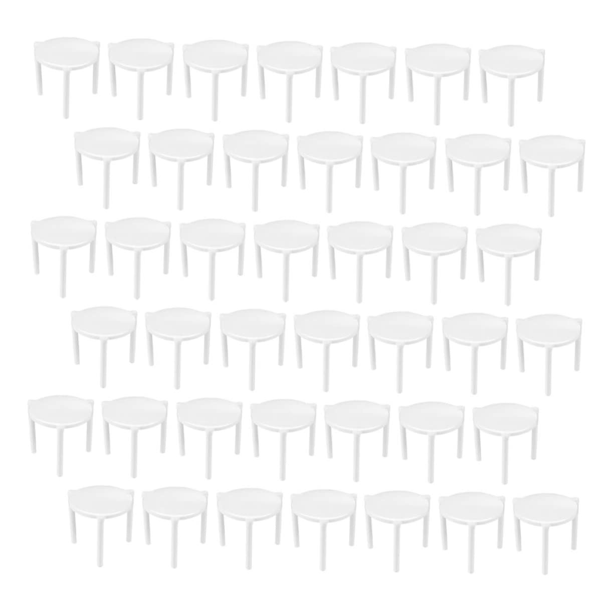 MUCKLILY 100pcs Pizza Stand Pizza Takeaway Stack Tripod Pizza Saver Pizza Display Risers Stackable Pizza Tripod Pizza Pie Saver Support Pizza Tripod for Catering Boxes Plastic White