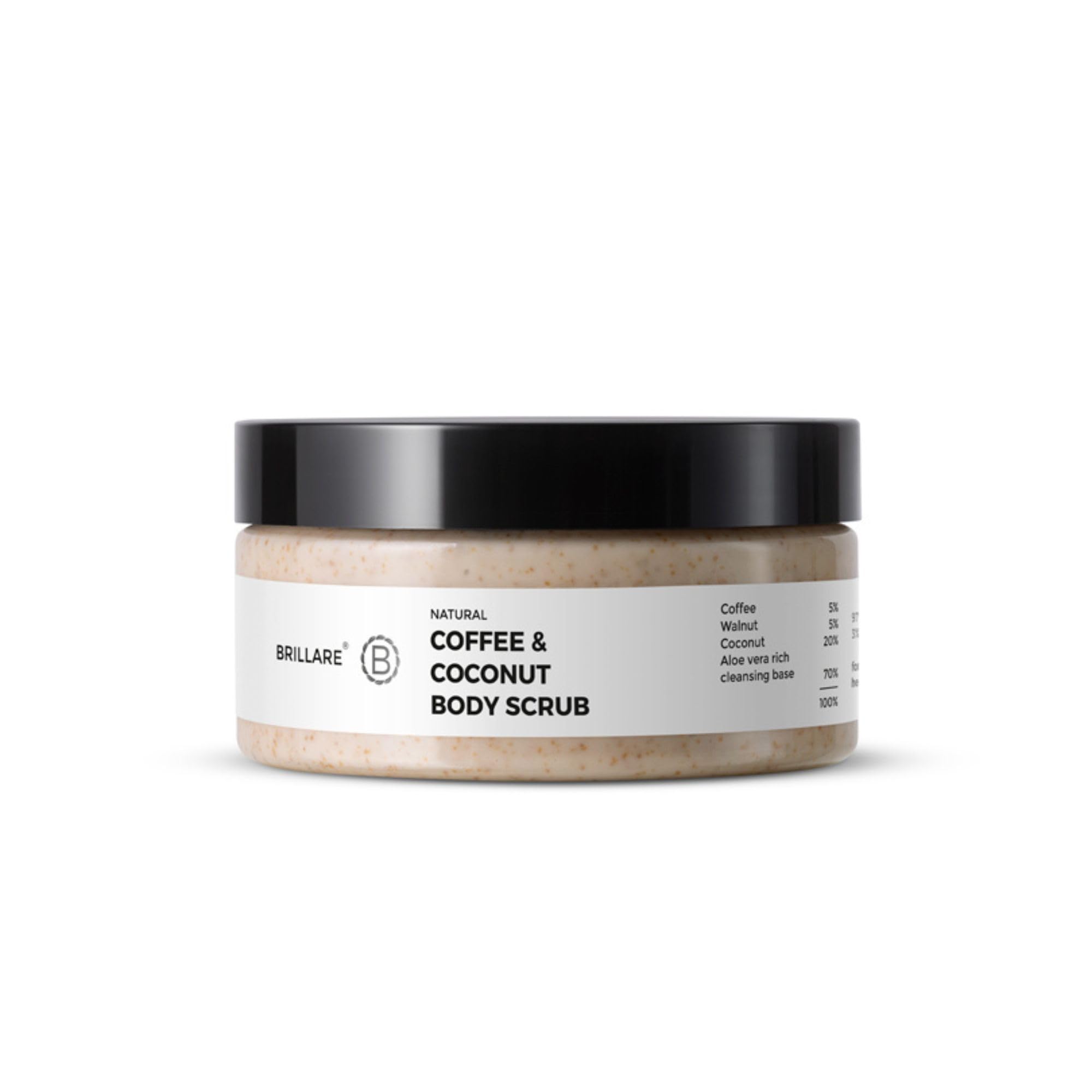 Brillare Coffee & Coconut Body Scrub Energized & Moisturised Skin-picture-54