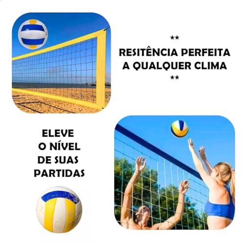 Bola De Vôlei Quadra Areia E Praia Padrão Oficial Nº5 Tamanho Profissional Costurada De PVC Circunfe