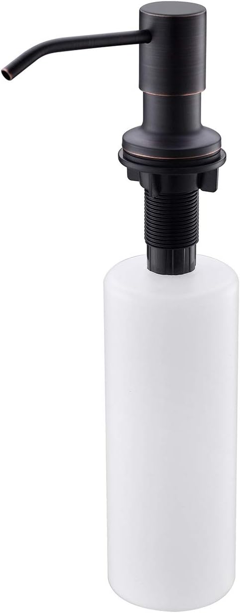 APPASO 17-Ounce Oil Rubbed Bronze Kitchen Dish Soap Dispenser - Large Capacity - 500ml Bottle Built in Hand Sink Pump, Sink Soap Dispensers Replacement-3.15 Inch Threaded Tube
