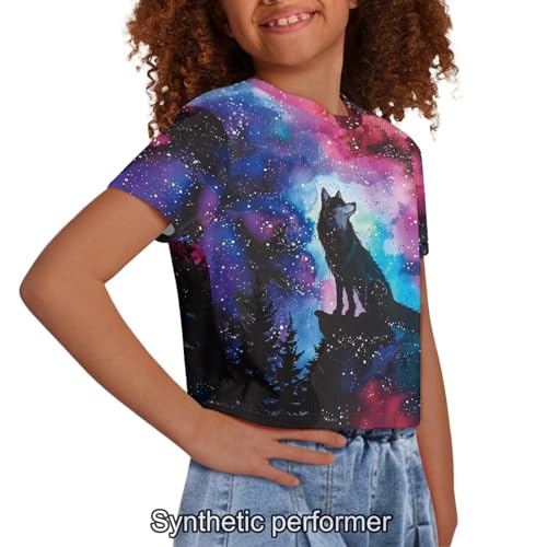 Image of 4th of July Shirt for Girls 7-8 Years US Flag Crop Tops Kids Outfit Independent Day Graphic Tee-