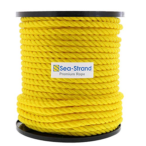 5/8" X 300' Reel, Yellow, 3-Strand Polypropylene Rope #TOP2