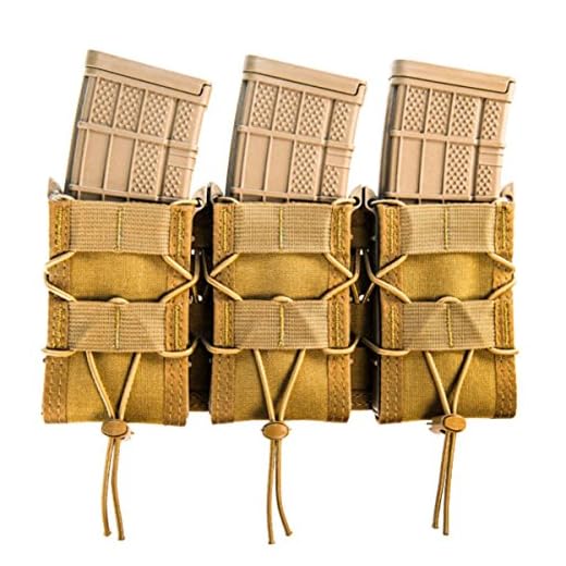 High Speed Gear MOLLE Triple TACO Shingle, Holds 3 Rifle Magazines, Coyote Brown