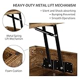 Yaheetech Lift Up Coffee Table, Wooden Lifting Tea Table with Hidden Storage Drawer and Open Shelf for Living Room/Reception, Rustic Brown, 98x50x(42-56) cm - Image 6