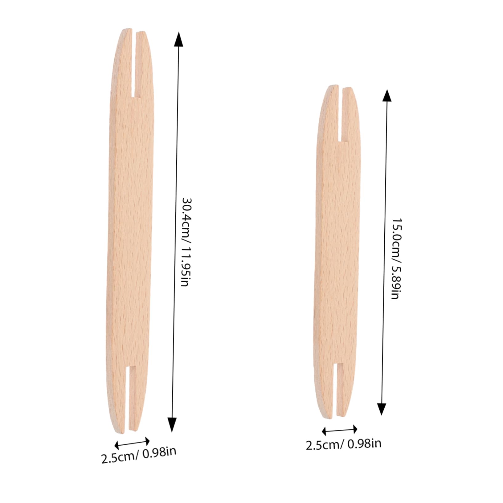 DOITOOL Weaving Multi Pack 4pcs Wooden Shuttle Crocheted Fabric Tools Weaving Supply