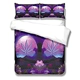 √ 2 X Kissenbezug: 80x80cm MENGBB Baby Bettwäsche 200X200Cm Kreativität Blätter Lila 3 Stücke Bett Set Mit 3D Bettwäsche Sets Hochzeit Bettbezug Blatt Kissenbezüge