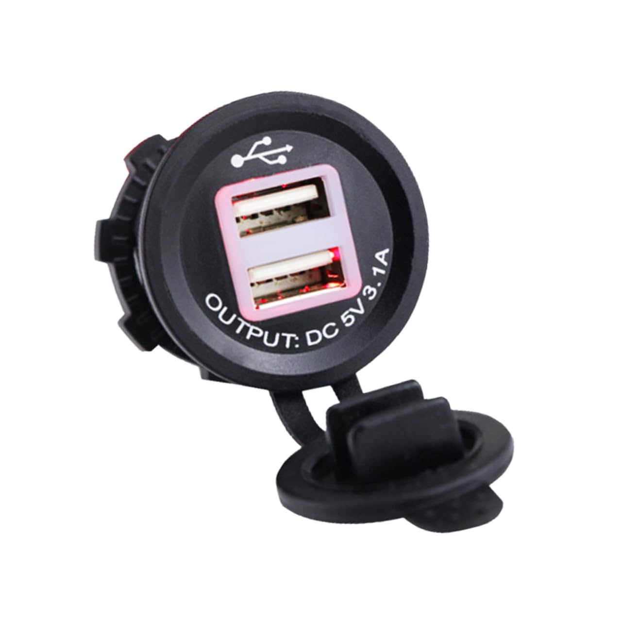 3pezzi Caricatore Usb Auto e Alimentatore Per Smartphone e Veicoli Rosse