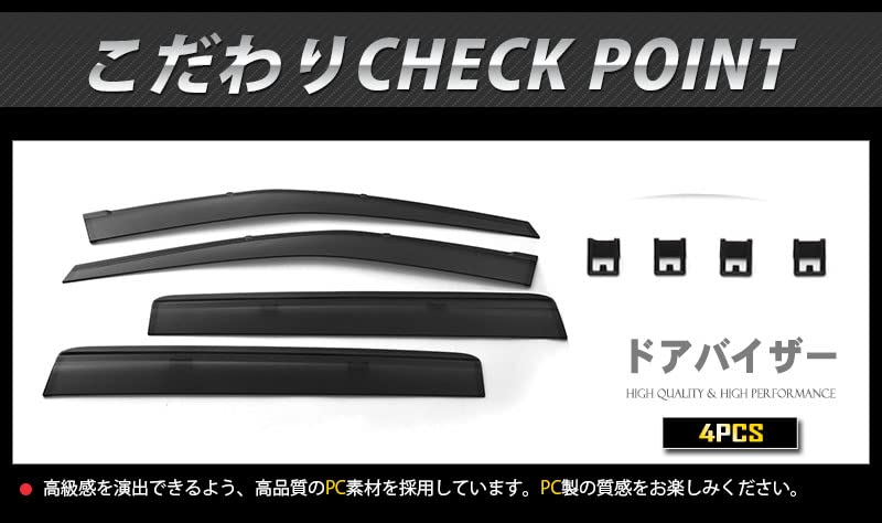 Amazon | BM トヨタ シエンタ 170系 後期 ドアバイザー サイドバイザー