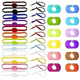 Excelente calidad: estos abalorios para copas de vino están hechos de silicona, que son duraderos y ligeros, con varios colores brillantes, no se rompen ni se decoloran fácilmente.