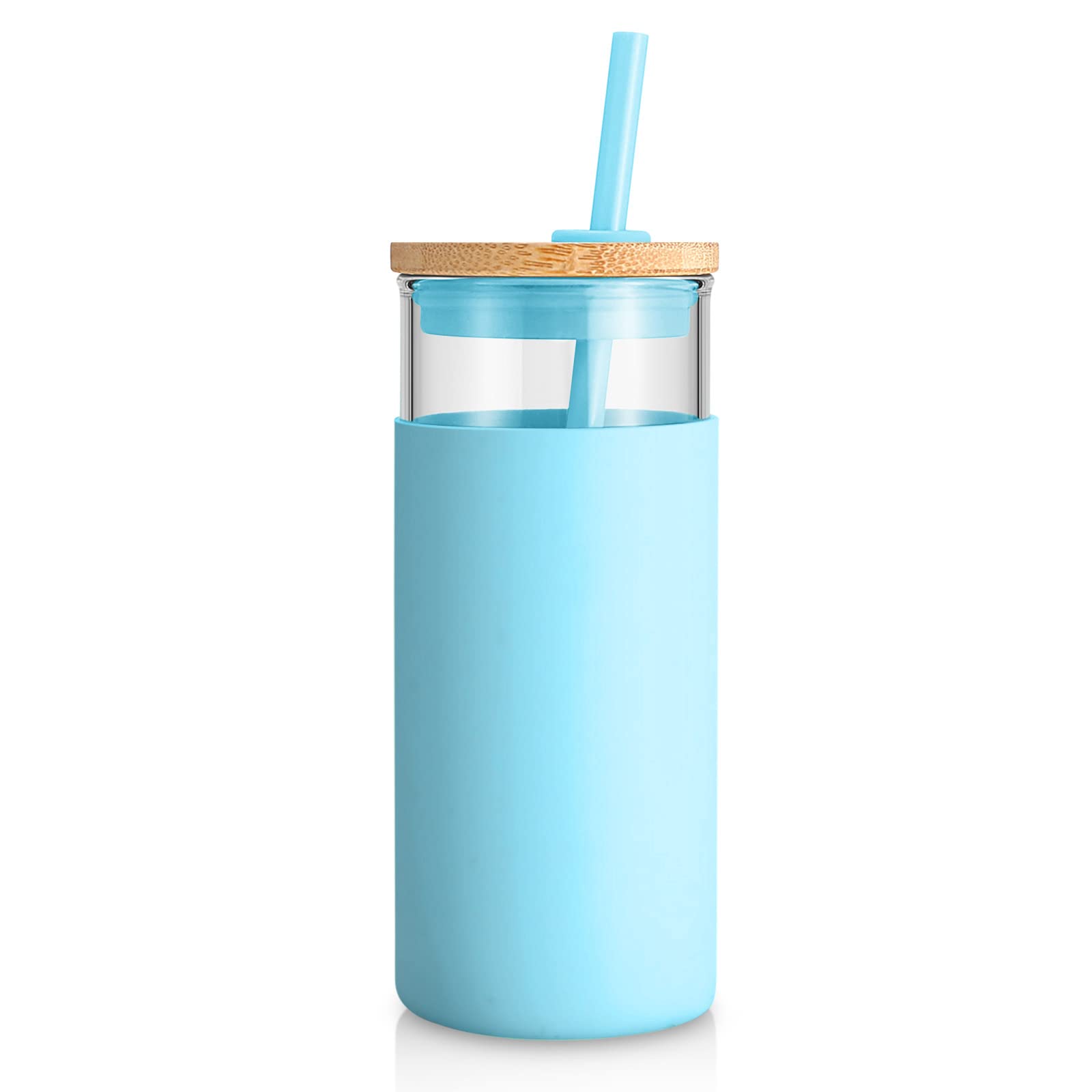 Tronco 20 oz Glass Tumbler with Lid and Straw
