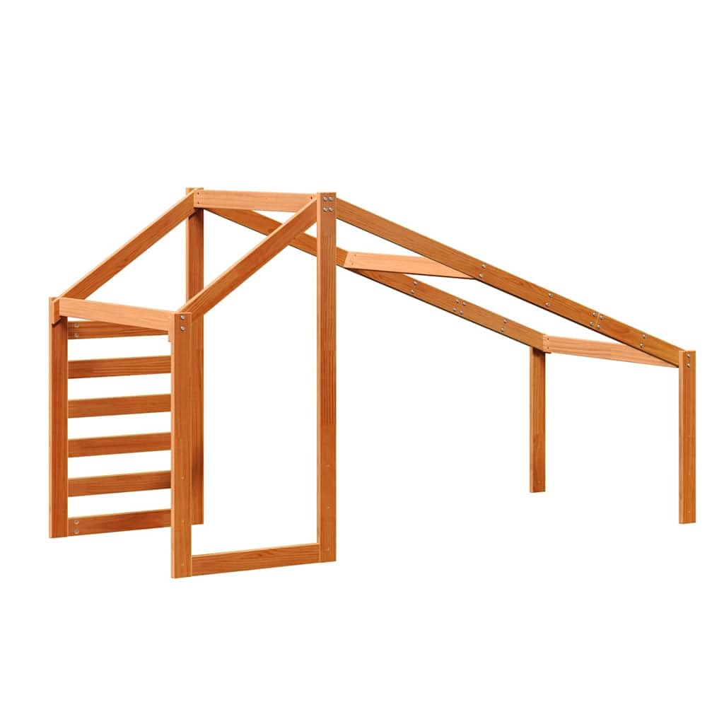 Dach do wosku brązowego 198 x 87 x 113 cm lite drewno sosnowe