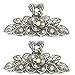 2 Pcs Women Retro Chic Rhinestone Alloy Fancy Hair Claw Jaw Clips Pins -Vintage Flowers Hair Catch Updo Grip Hair Accessories for Thick Hair