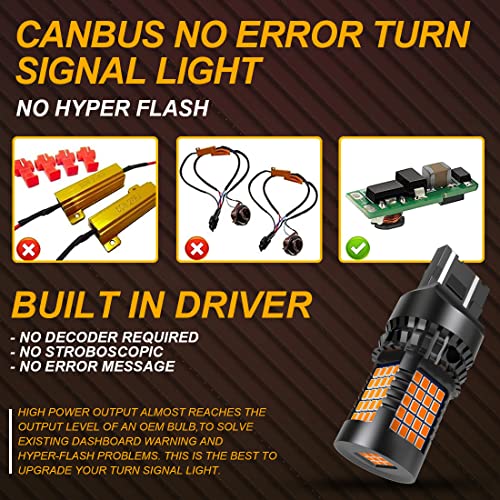 NATGIC WY21W 7443 T20 Led, Illuminazione a 360° e