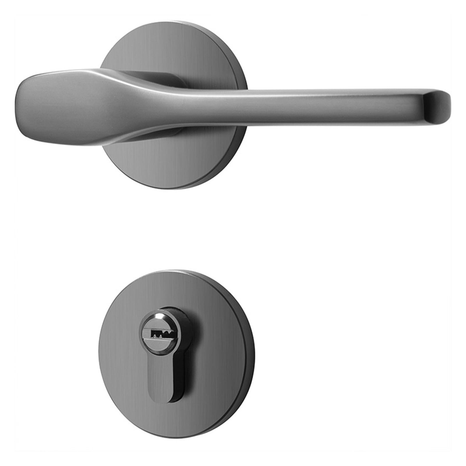 Serrure de porte en bois gris perle magnétique pour un intérieur serein
