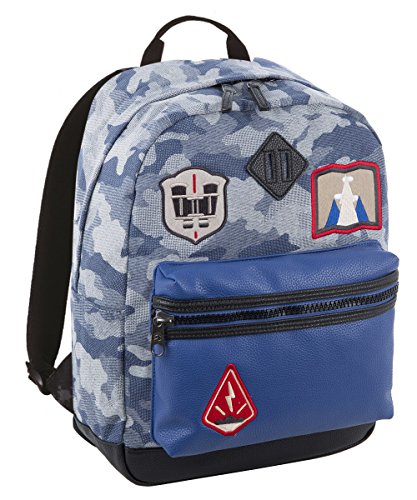 Zaino Invicta - Rise - Multicolore Camouflage Blu Patch - Tasca Porta Pc Padded - Americano 28 Lt