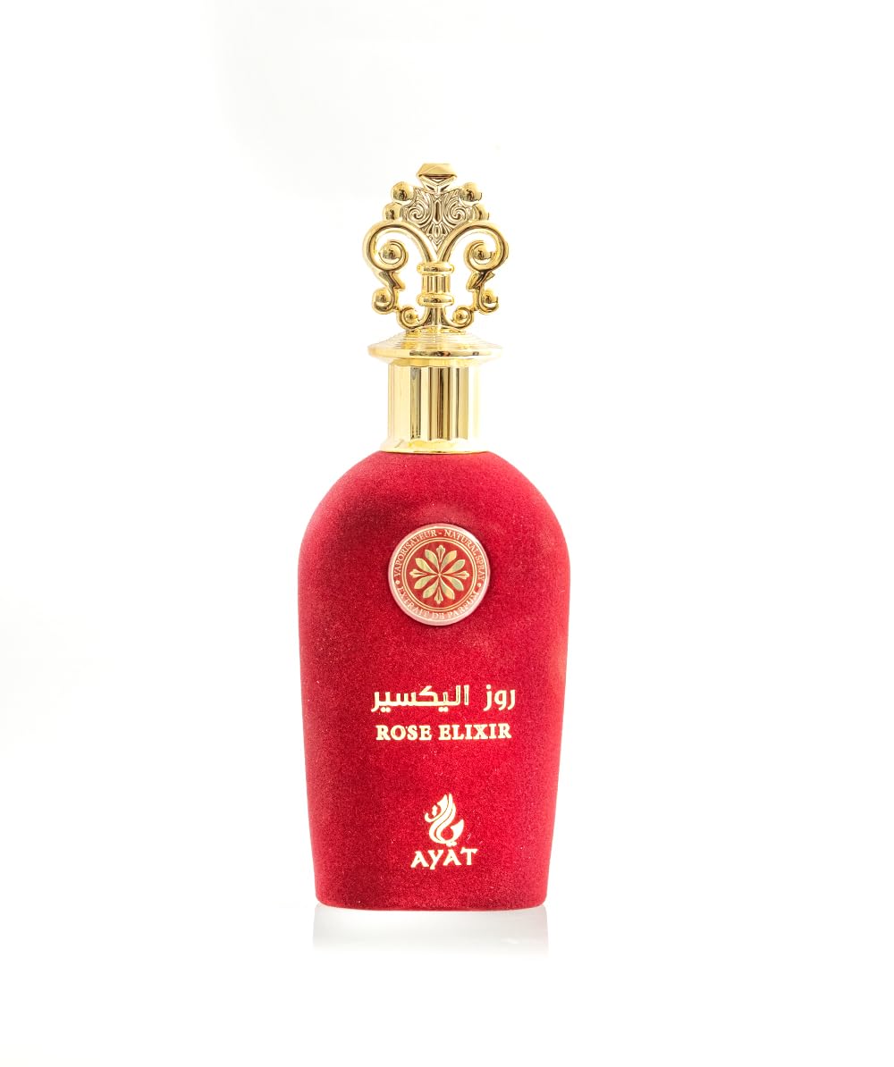 AYAT PERFUMES - Woda perfumowana 100ml - Dubaj luksusowy zapach - orientalny, owocowy i kwiatowy zapach - elegancki, długotrwały i zmysłowy zapach - idealny prezent dla kobiet i mężczyzn (Rose Elixir)