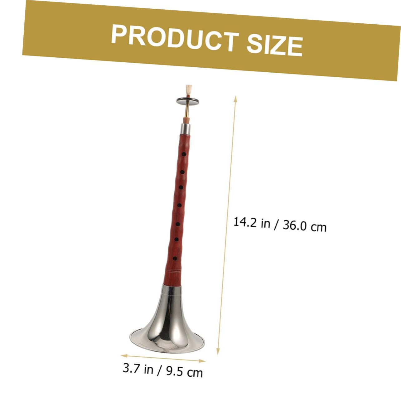 GOOHOCHY Suona Wind Instrument Traditional Ethnic Music Instrument for Beginners Professional Suona in d Key Rosewood Material Random Color