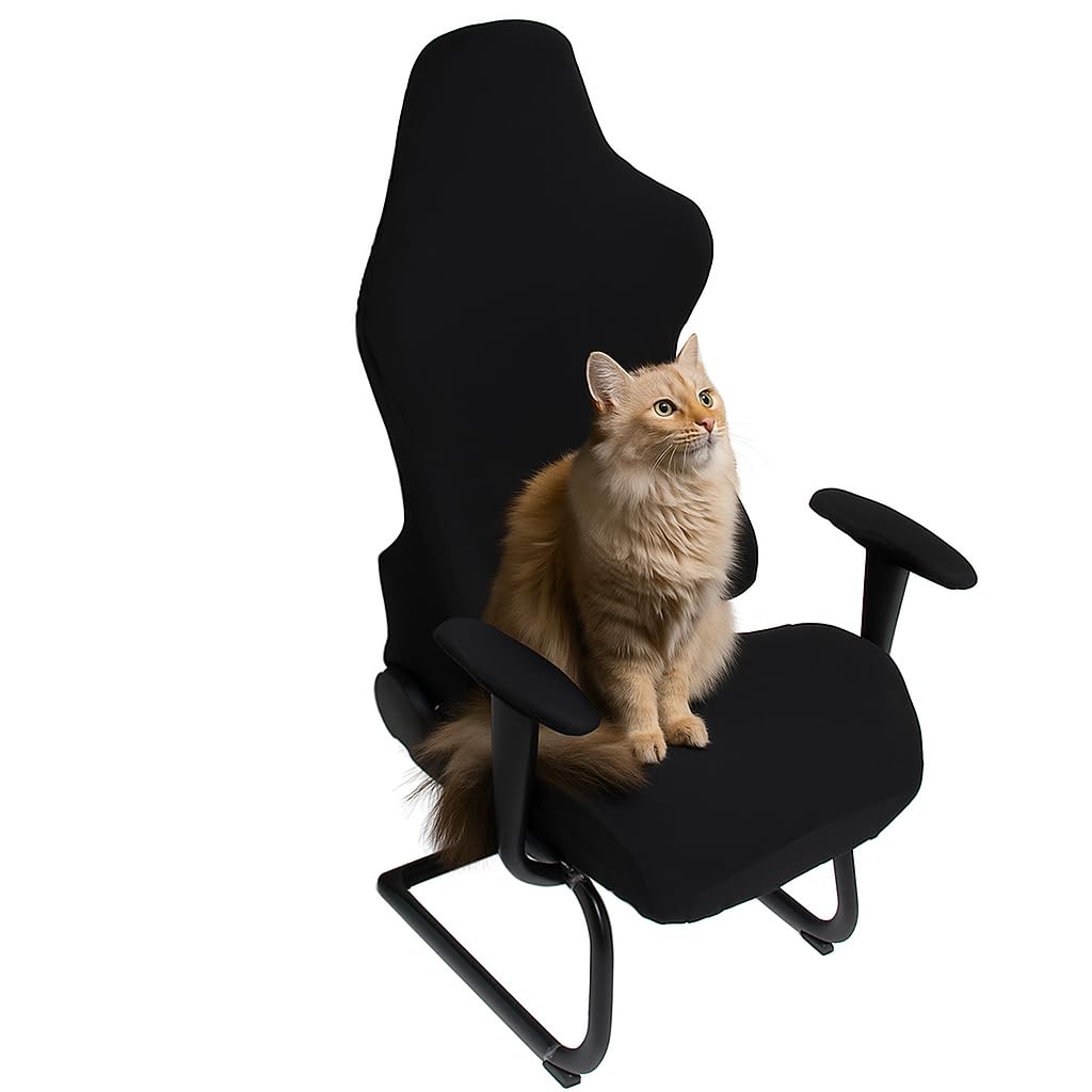 Zerci Hoes voor universele computerstoel, hoes voor game/racestoel, wasbare stoelhoes (alleen hoes, geen stoel) (rood
