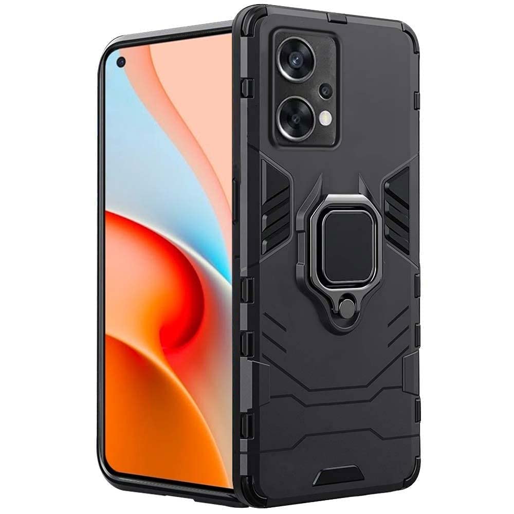 WOW IMAGINE Polycarbonate 1+ Oneplus Nord Ce 2 Lite 5G Tough Armor Bumper Back Case For Oneplus Phone Cover | Ring Holder & Kickstand In-Built | Excellent 360 Degree Protection (Carbon Black) (B09Y24S5MN) Amazon Price History, Amazon Price Tracker