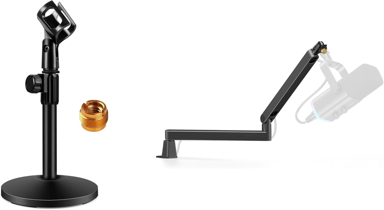 InnoGear Desktop Microphone Stand & 360° Rotatable Low Profile Mic Stand with Magnetic Cable Management Desk Mount for Fifine AM8 K669B Blue Yeti HyperX QuadCast SoloCast AT2020