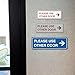 Signs ByLITA Standard Please Use Other Door Right Arrow Sign (Brushed Silver) - Medium 1 Pack