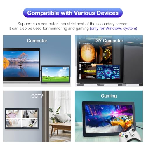 Hosyond 7 Inches USB C Mini Monitor 1024x600 IPS LCD Display Type C Secondary Screen for PC Laptop Windows by Hosyond - Image 7