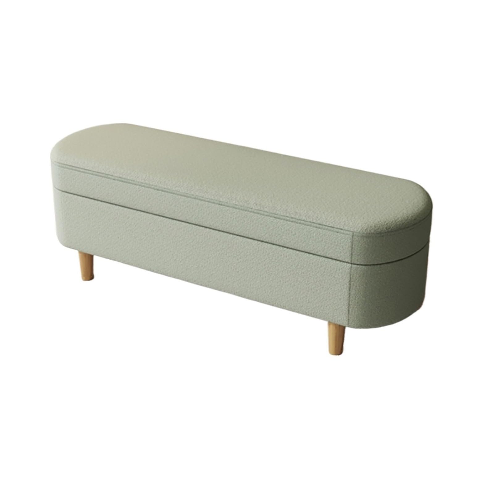 Banc de chambre à coucher avec pouf de rangement intégré en fourrure douce blanche