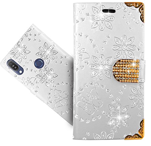 ASUS Zenfone Max Pro (M1) ZB601KL Coque, FoneExpert® Etui Housse Coque en Cuir Bling Diamond Portefeuille Wallet Case Cover pour ASUS Zenfone Max Pro (M1) ZB601KL Cover
