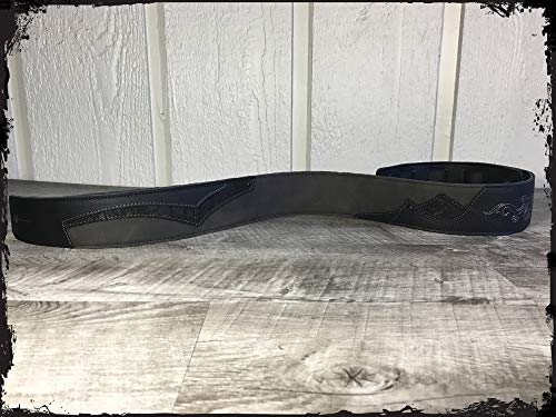 Anthology Gear "Shadowlands" Full Grain Leather Guitar Strap For Electric, Acoustic, And Bass Guitars (2" Width, Two Tone Black/Gray) #TOP1