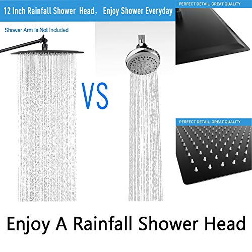 image for NearMoon Rain Shower Head with 11’’ Adjustable Extension Arm, Larg