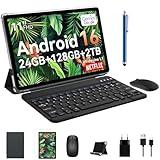 TABWEE 11 Pollici Tablet Android 16, Tablet con Tastiera, 24GB RAM+128GB ROM+2TB Espansione, Octa-Core T615, 1920x1200 FHD+IPS, Gemini AI, 8000mAh, 13MP+5MP, 5G WiFi/GPS/Split-Screen/Face ID/BT5.0