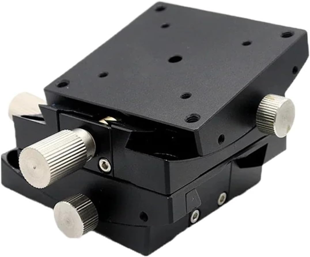High Precision Fine Tuning Goniometer XY Axis Angular Tilt Slide Table for Camera Optical Radian Angle Adjustment(80x80mm X Axis-gfg)