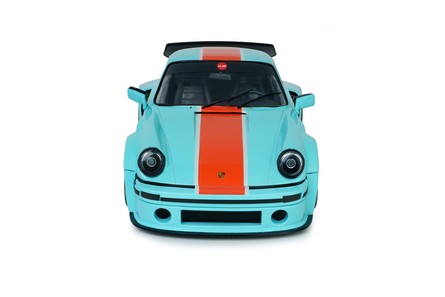 Solido - KS-R by Khyzyl Saleem 2026 1:18 – model samochodu Die-Cast, model kolekcjonerski z metalu, matowy czarny niebieski Racer Design, z cokołem z tworzywa sztucznego, karton okienny