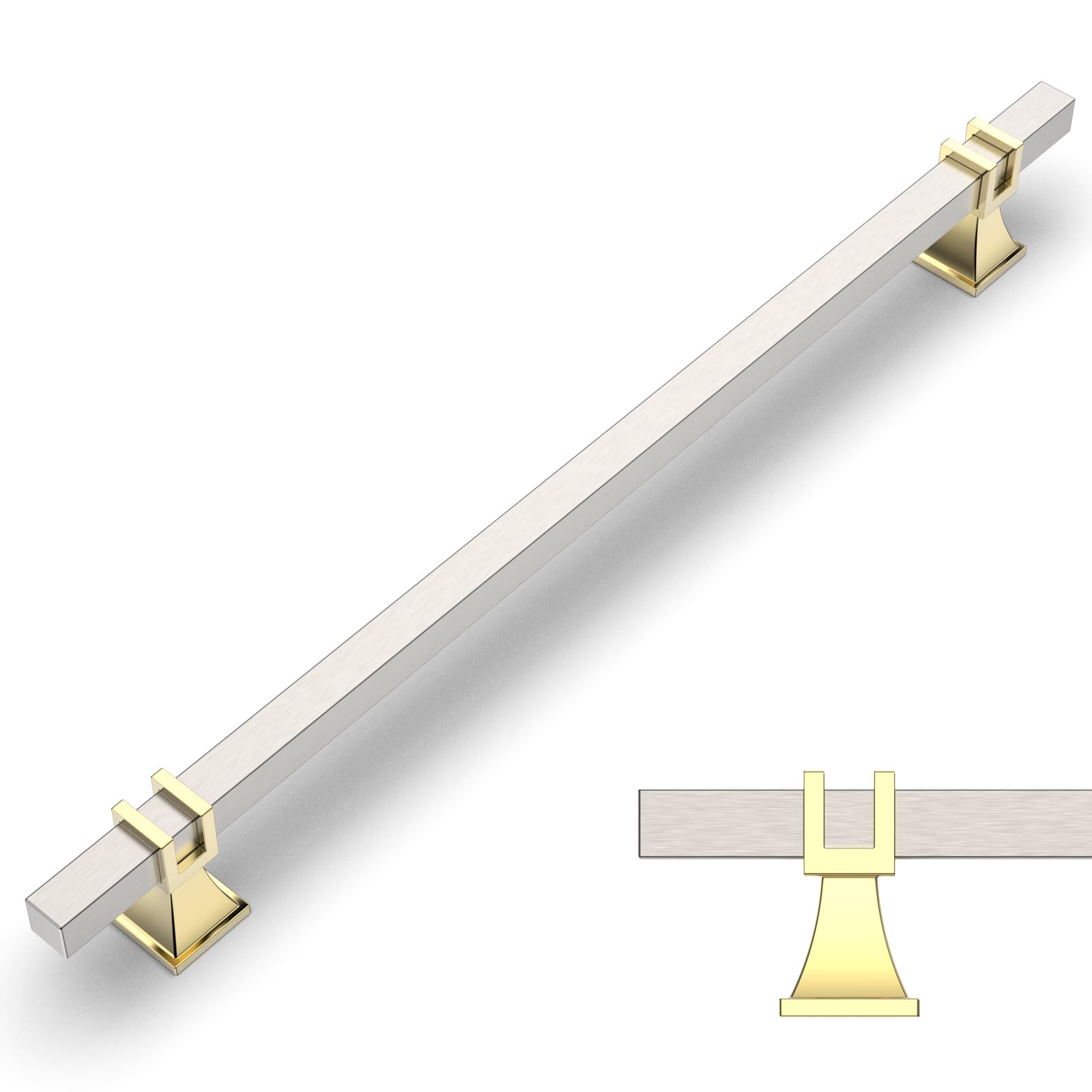 Amerdeco 10 Pack Brushed Gold Cabinet Pulls 5 Inch(128mm) Hole Center Drawer Pulls Cabinet Hardware Kitchen Cabinet Handles for Bathroom Dresser Pulls ZH0067 — Amazon image 25