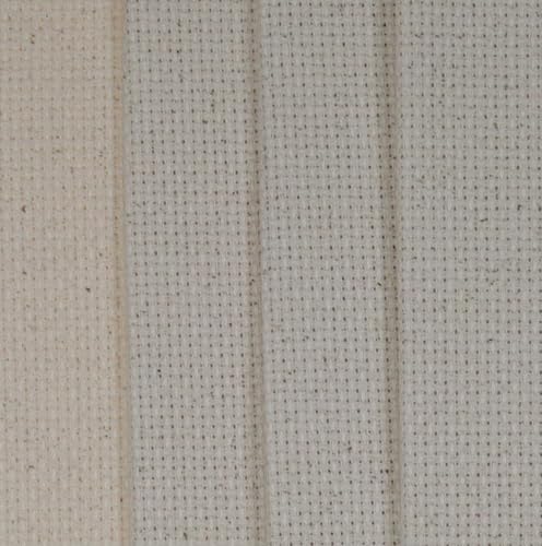 Image of KCS 4 pc of 12 inch x 18 inch(30cmx45cm) 14CT Counted Cotton Aida Cloth Cross Stitch Fabric (Oatmeal)