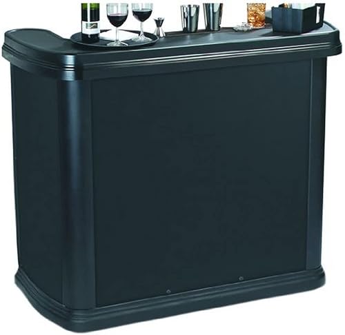 Miniatura 3 de Carlisle 7550 bar portable. Mesa elegante, contemporánea y excepcional para cerveza, vino y bebidas. Área de servicio de 56"., Madera de cerezo, 1