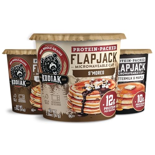 Kodiak Cakes Protein Pancake On The Go Flapjack Cups Mix; Buttermilk, Chocolate Chip, & S’mores Variety Pack