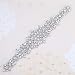 FANGZHIDI Stunning Bridal Crystal Applique for Wedding Dress-Beaded Rhinestone Belts-Silver-1 Piece-(11.6"2.3"in)