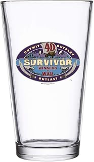CBS Survivor Season 40 Winners at War Logo Drinking Glass